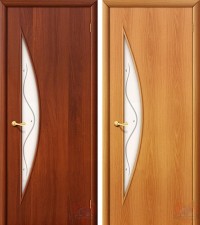 Дверь ламинированная 4С5Ф - остекленная